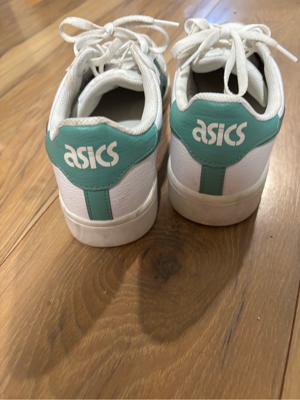 Asics White Sneakers with Teal Accents - Picture 2 of 7